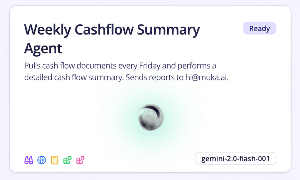 An abstract visualization of an agent managing complex workflows